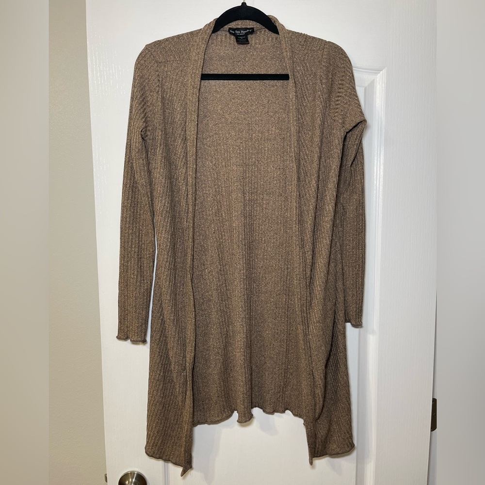 See You Monday Women's Brown Open Front Cardigan - Picture 2 of 8